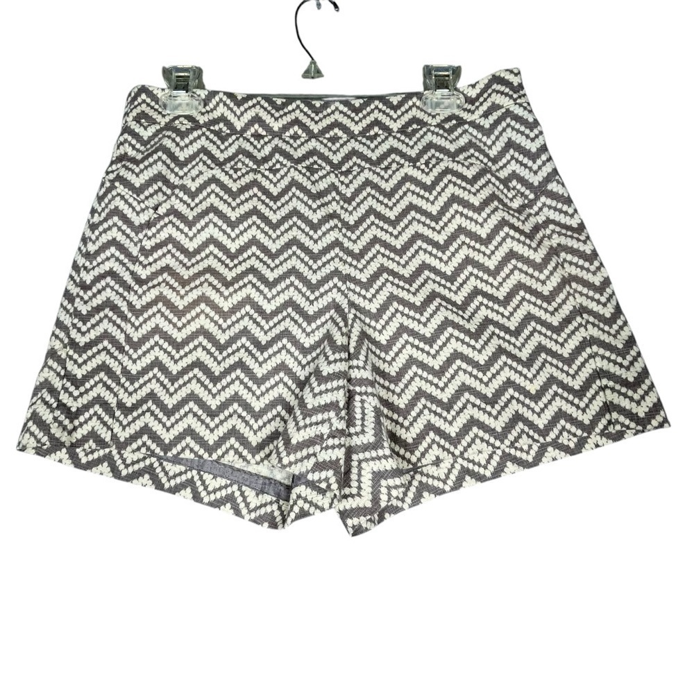 Anthropolgie Cartonnier Melisma Chevron High Rise Beige Classic Shorts - Sz 8